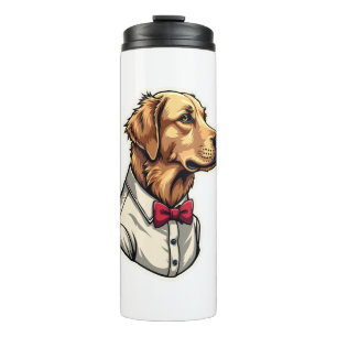 USA Golden Retriever Vintage Patriotic Dog Shirt 4 Thermal Tumbler