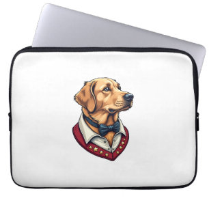 USA Golden Retriever Vintage Patriotic Dog Shirt Laptop Sleeve
