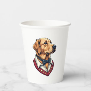 USA Golden Retriever Vintage Patriotic Dog Shirt Paper Cups