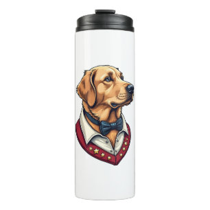 USA Golden Retriever Vintage Patriotic Dog Shirt Thermal Tumbler