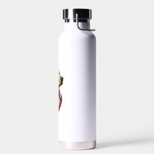 USA Golden Retriever Vintage Patriotic Dog Shirt Water Bottle