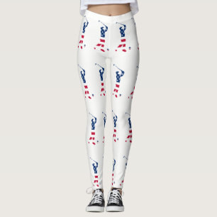 USA golf American flag golfer Leggings