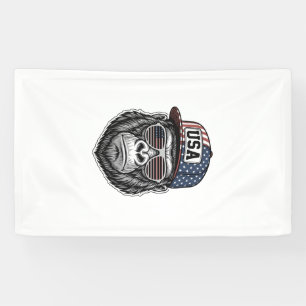 USA Gorilla Vintage Engraving Patriotic Shirt Desi Banner