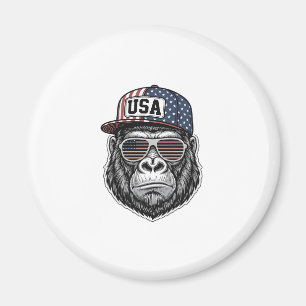 USA Gorilla Vintage Engraving Patriotic Shirt Desi Magnet