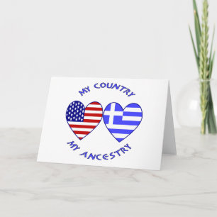 USA / Greek Country Ancestry Card