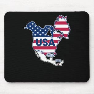 Usa = Greenland + Canada + Gulf + Canal Mouse Pad
