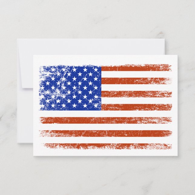 USA Grunge Flag Card (Front)