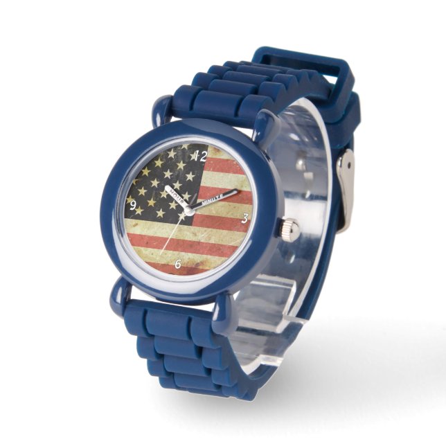 USA Grunge Flag Watch (Angle)