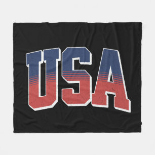 USA grunge text design Fleece Blanket