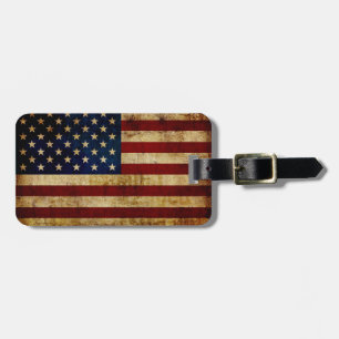 USA / Grunged flag Luggage Tag