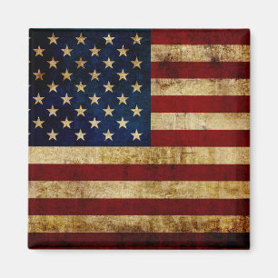 USA / Grunged flag Magnet