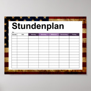 USA / Grunged Flag... Poster