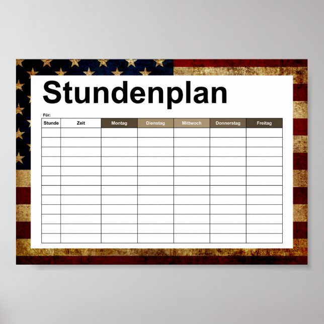 USA / Grunged Flag... Poster (Front)