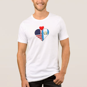 USA Guatemala Heart flags Hispanic Heritage Tri-Blend Shirt