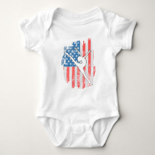 USA Gymnastics Distressed American Flag Team 2021 Baby Bodysuit