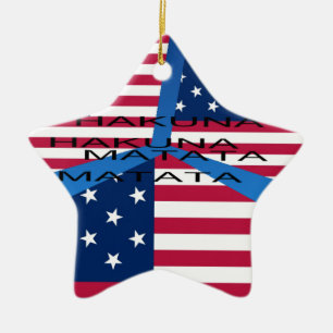 USA HAKUNA MATATA CERAMIC TREE DECORATION