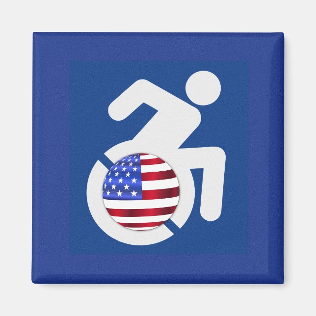 USA Handicapped Magnet (Front)