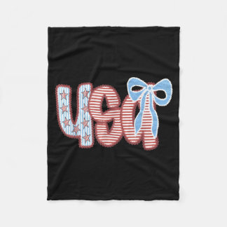 USA Happy 4th of July American 250th Anniversary Fleece Blanket