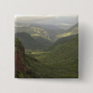 USA, Hawaii, Kauai, Canyon overlook. (RF) 15 Cm Square Badge
