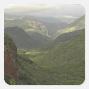 USA, Hawaii, Kauai, Canyon overlook. (RF) Square Sticker