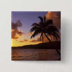 USA, Hawaii, Kauai, Colourful sunrise in a 2 15 Cm Square Badge