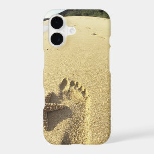 USA, Hawaii, Maui, Makena Beach, Footprint and