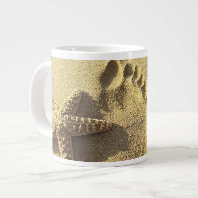 USA, Hawaii, Maui, Makena Beach, Footprint and Large Coffee Mug (Front Left)