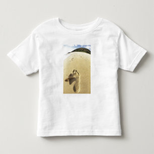 USA, Hawaii, Maui, Makena Beach, Footprint and Toddler T-Shirt