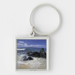 USA, Hawaii, Maui, Maui, Makena Beach, Surf on Key Ring