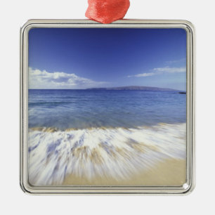 USA, Hawaii, Maui, Surf coming in to Makena Metal Tree Decoration