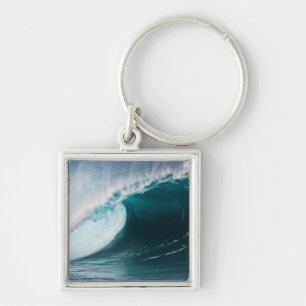 USA, Hawaii, Oahu, Large waves Key Ring