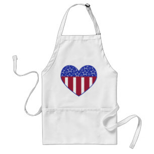 USA Heart Flag Apron