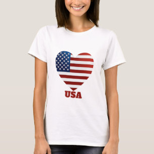 USA Heart Flag T-Shirt