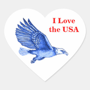 USA HEART STICKER