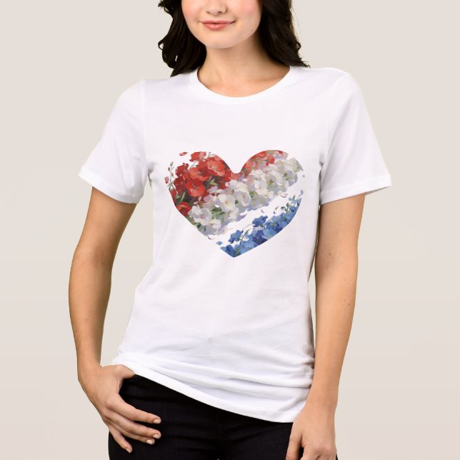 "USA Heart" Tri-Blend Shirt (Front)