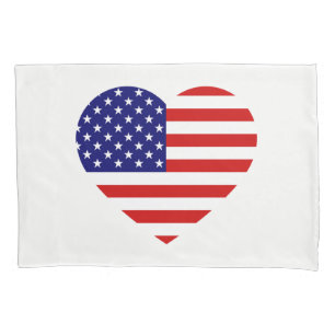 USA Heartflag pccnt Pillowcase