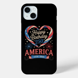 USA Hearts 1776 2026 July 250th Birthday USA iPhone 15 Mini Case