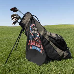 USA Hearts 1776 2026 July 250th Birthday USA Golf Towel