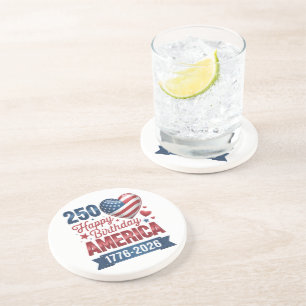 USA Hearts 1776 2026 July 4th Coaster