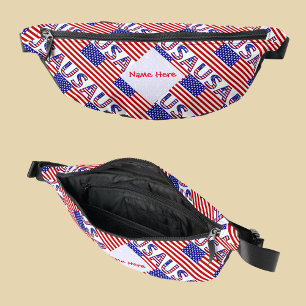 USA Heritage Flag Personalised Bum Bags
