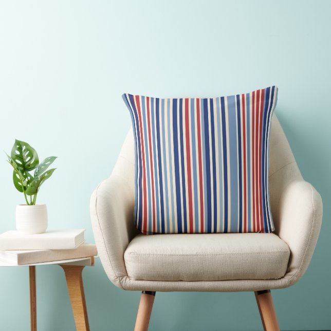 USA Heritage Stripes Throw Pillow (Chair)