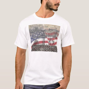 USA Heros God bless our troops with cross, vintage T-Shirt