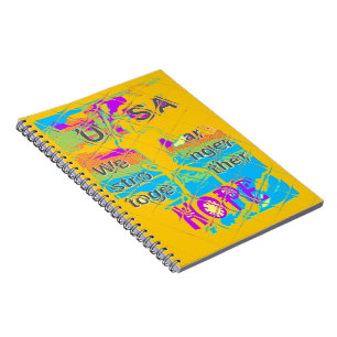 USA Hillary Hope Stronger Together Spiral Notebook