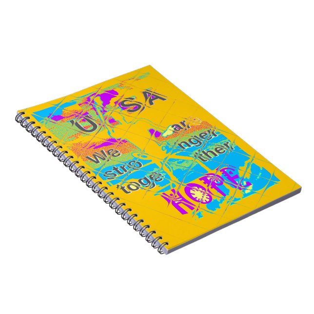USA Hillary Hope Stronger Together Spiral Notebook (Right Side)