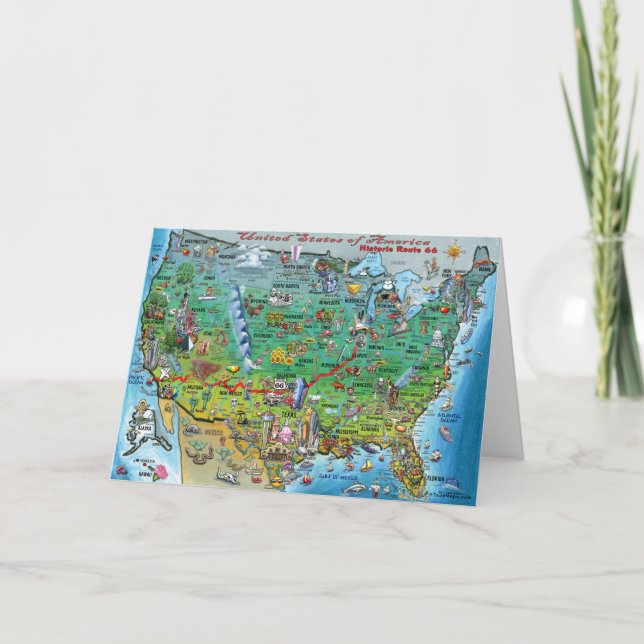 USA Historic Route 66 Card (Front)