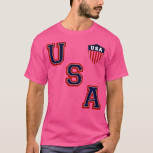 Usa Hockey 80S Throwback Hockey Jersey T-Shirt