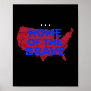 USA Home Of The Brave  Poster