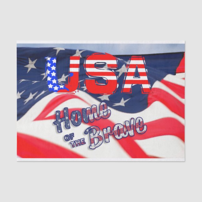 USA Home of the Brave Tissue Paper (Front)