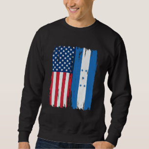 USA Honduras Half american Flag Roots Sweatshirt