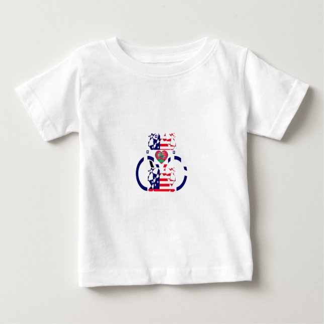 USA Hope Beautiful Amazing National Flag Design Ar Baby T-Shirt (Front)